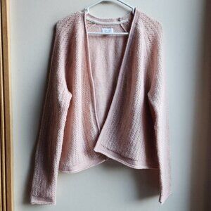 NWOT Croft & Barrow Pale Pink Open Angled Cardigan Size XL